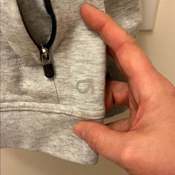 GAP fit Light Gray Zip-Up Hoodie size large - Picture 6 of 9